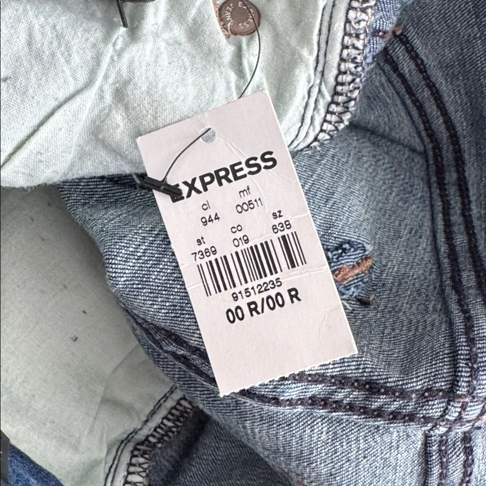 NWT Express Distressed Low Rise Legging Jean Size 00 - Picture 8 of 9